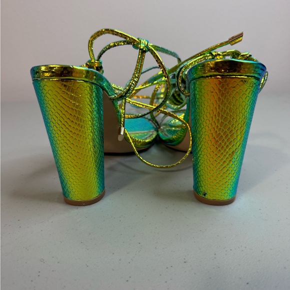 Gold/Greem/Yellow Reflective 3” Heels 11 - Picture 2 of 3